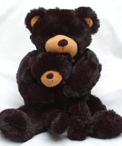 Peluche de Oso Negro Mamá y Bebé de 18" Unipak