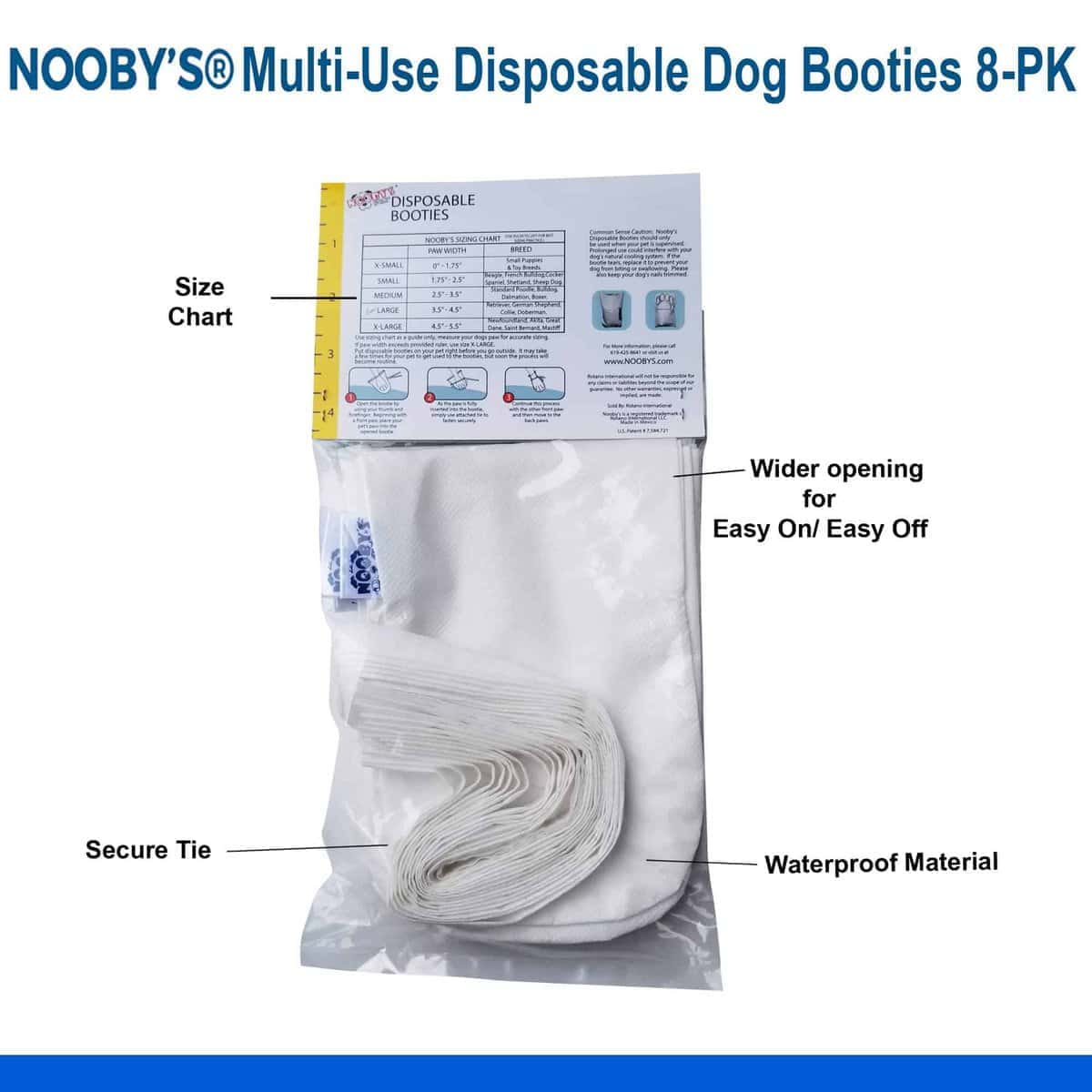 Botas para la recuperación de heridas para perros 8-Pack - Imagen 3