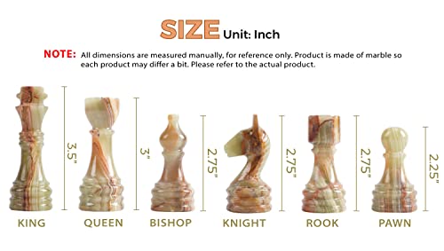 Figuras de ajedrez de mármol Radicaln 3.5'' pulgadas - Imagen 6