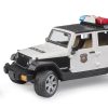 Bruder Toys - Vehículo Realista de Policía Jeep Wrangler