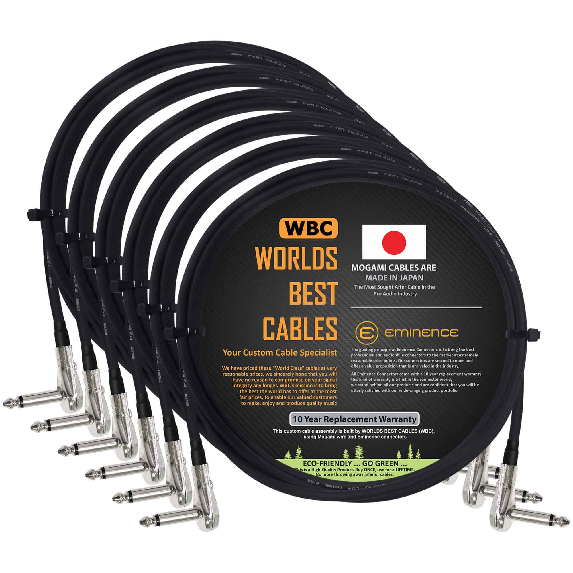 6 Unidades - Cable de Pedal, Efectos, Patch, Instrumento