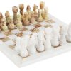 Juego de Ajedrez de Mármol Radicaln 12'' Pulgadas Blanco y