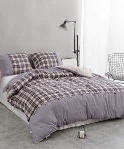 Juego de Funda Nórdica a Cuadros de Búfalo 100% Algodón, 3