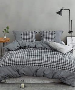 Simple&Opulence Juego de Funda Nórdica a Cuadros Vichy