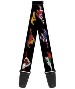 Correa de guitarra Buckle-Down - Silueta de Mustang