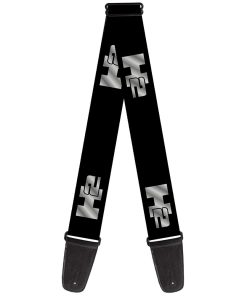 Correa para guitarra Buckle-Down - H2 Negro/Plata Logo