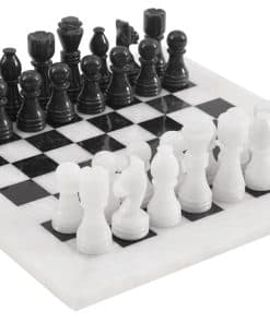 Juego de ajedrez de mármol Radicaln de 12 pulgadas blanco y