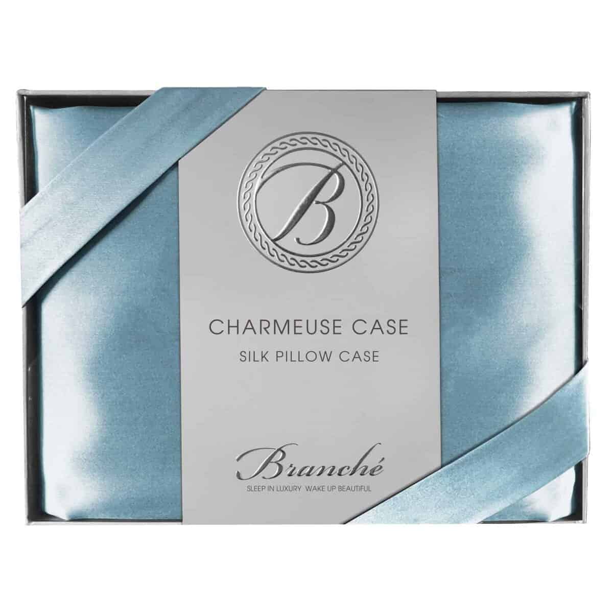 Funda de Almohada de Seda Branché Beauty Sleep -Azul