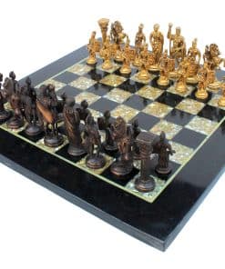 Tablero de ajedrez de mármol negro coleccionable (MOP)