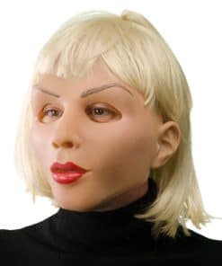 Máscara Suave Súper Realista de Mujer Rubia y Hermosa de