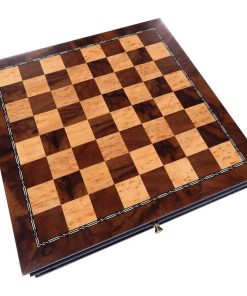 Tablero de ajedrez Vada de madera de raíz de burl con