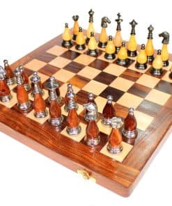 Tablero de ajedrez de madera plegable coleccionable