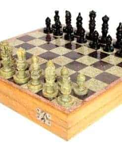 Tablero de ajedrez de madera de piedra StonKraft de 12x12