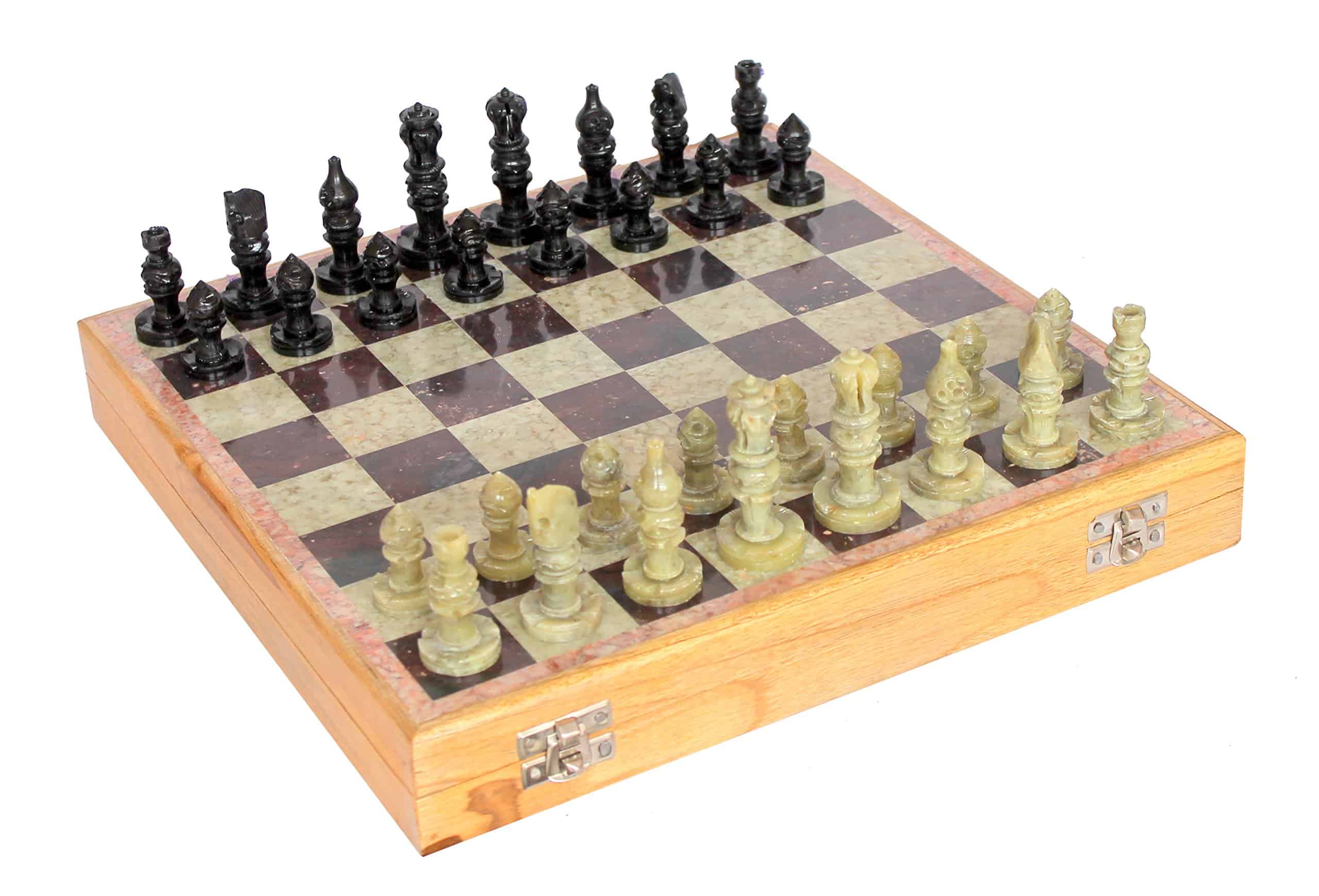 Tablero de ajedrez StonKraft Tallado a mano con base de - Imagen 5