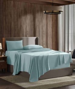 Juego de sábanas Queen Nestl - 4 piezas para -Azul claro