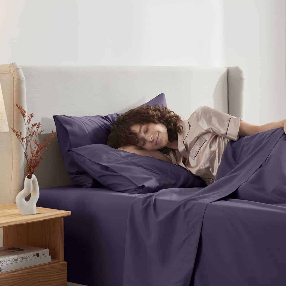 Juego de Sábanas Nestl RV Short Queen - 4 -Morado - Imagen 7