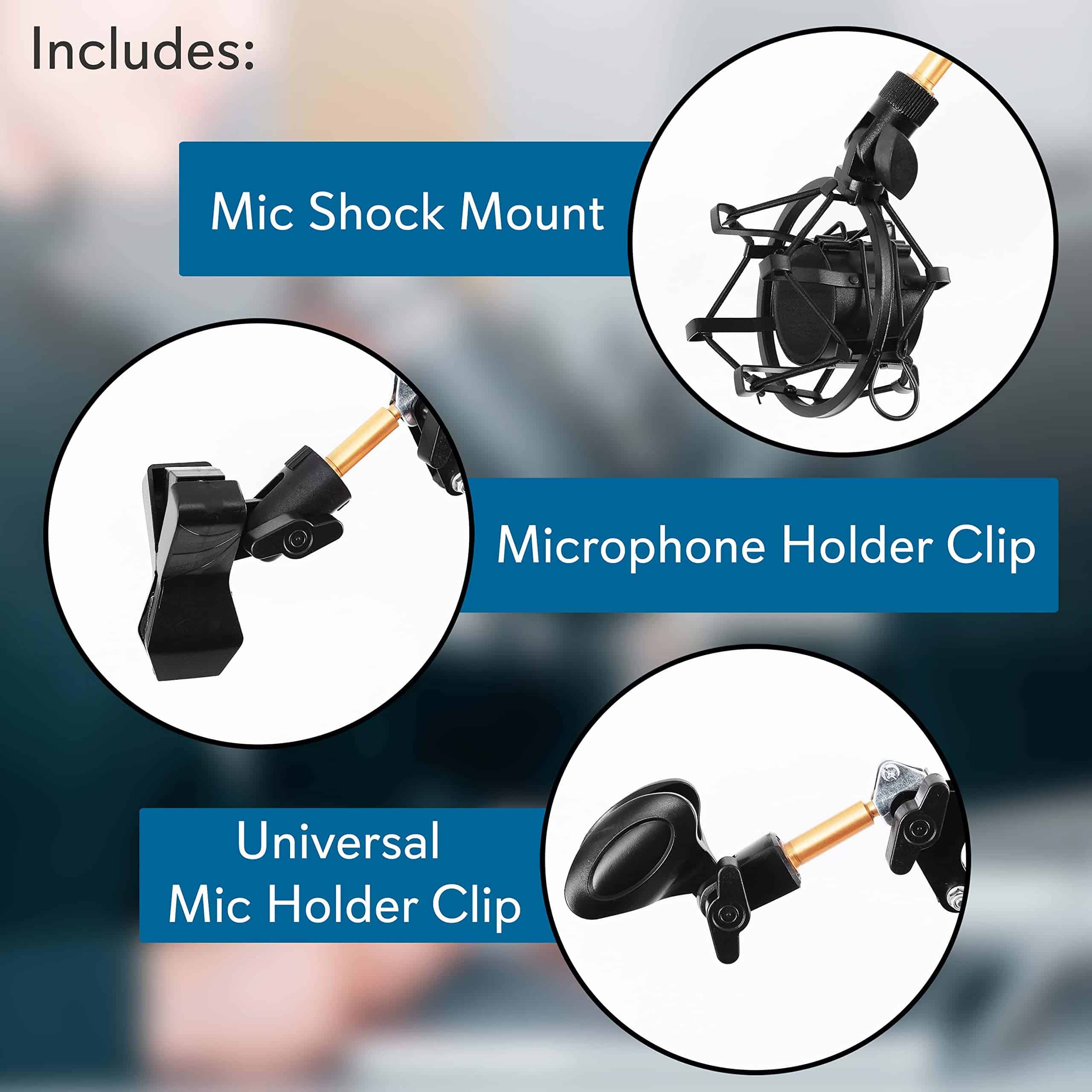 Pyle Suspension Microphone Boom Stand Pro - Soporte de - Imagen 5