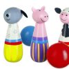 Juego de bolos de granja de madera Orange Tree Toys
