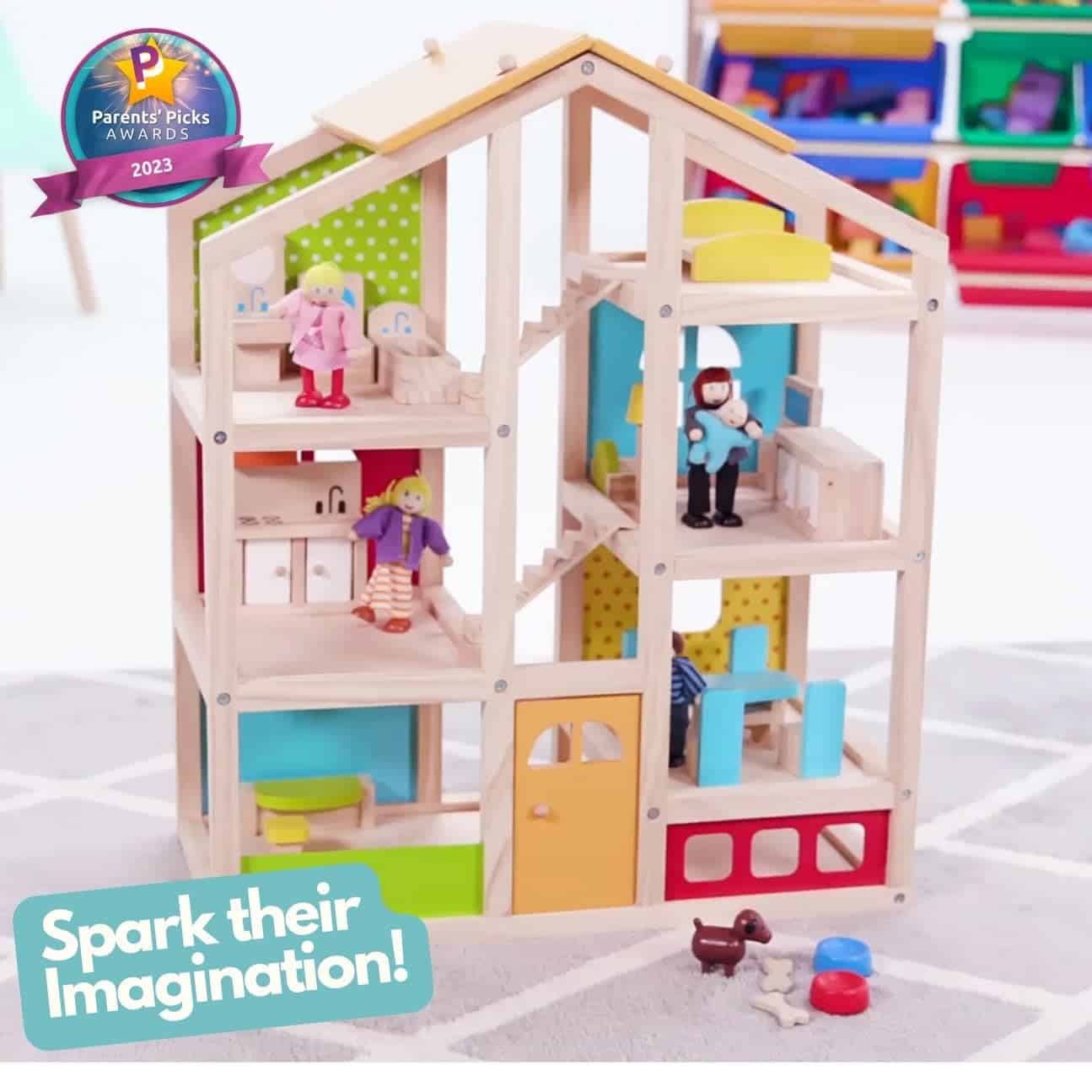 Casa de Muñecas de Madera PIDOKO KIDS Skylar - Incluye 20 - Imagen 6