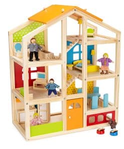 Casa de Muñecas de Madera PIDOKO KIDS Skylar - Incluye 20