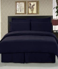 Juego de sábanas Royal Hotel Bedding King Color Sólido Azul