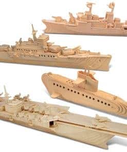 Paquete de Rompecabezas de Submarino, Destructor, Acorazado