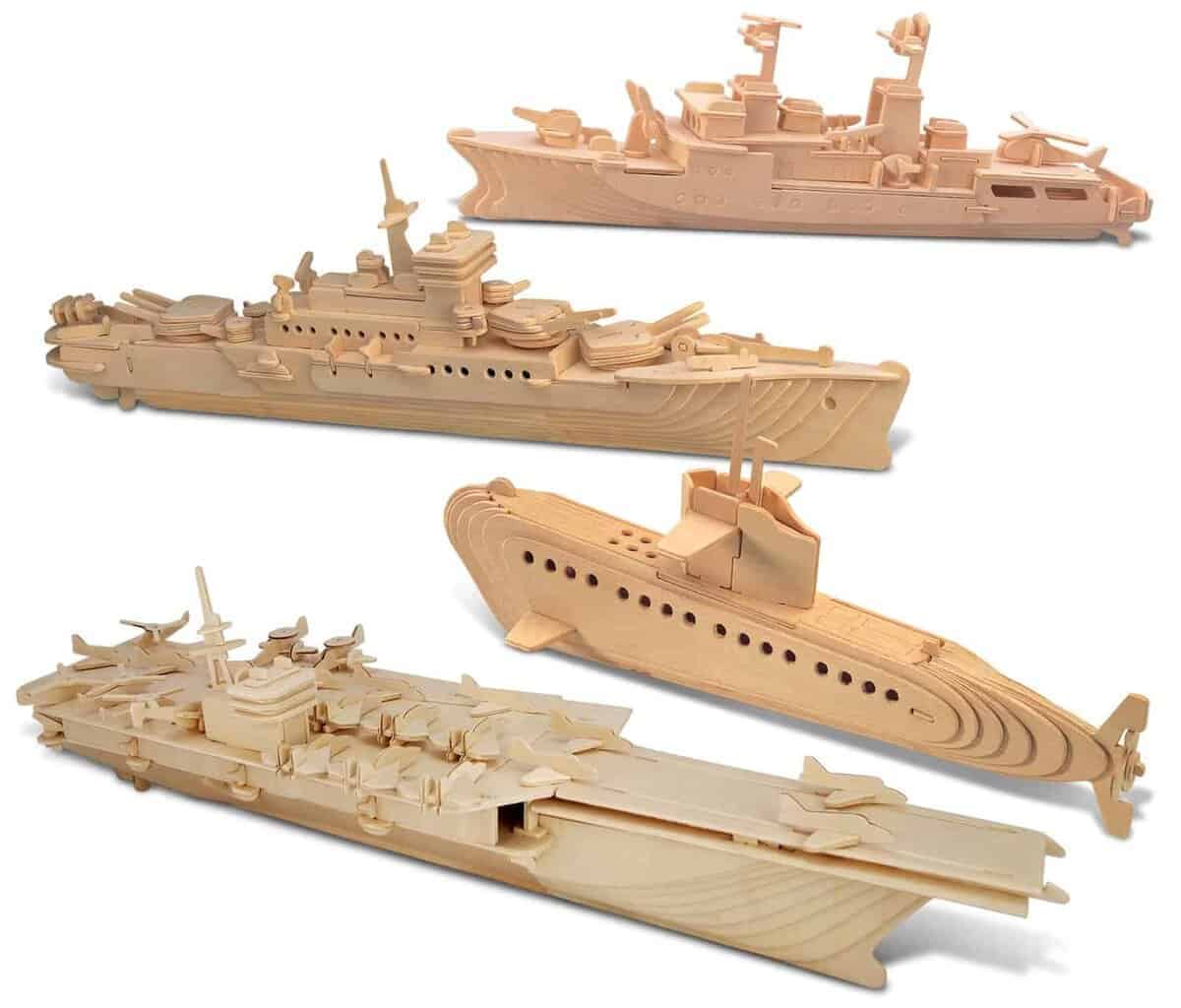 Paquete de Rompecabezas de Submarino, Destructor, Acorazado