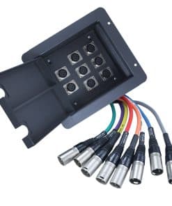 Caja de piso empotrable para escenario de audio profesional