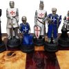 Conjunto de Piezas de Ajedrez del Caballero de las Cruzadas