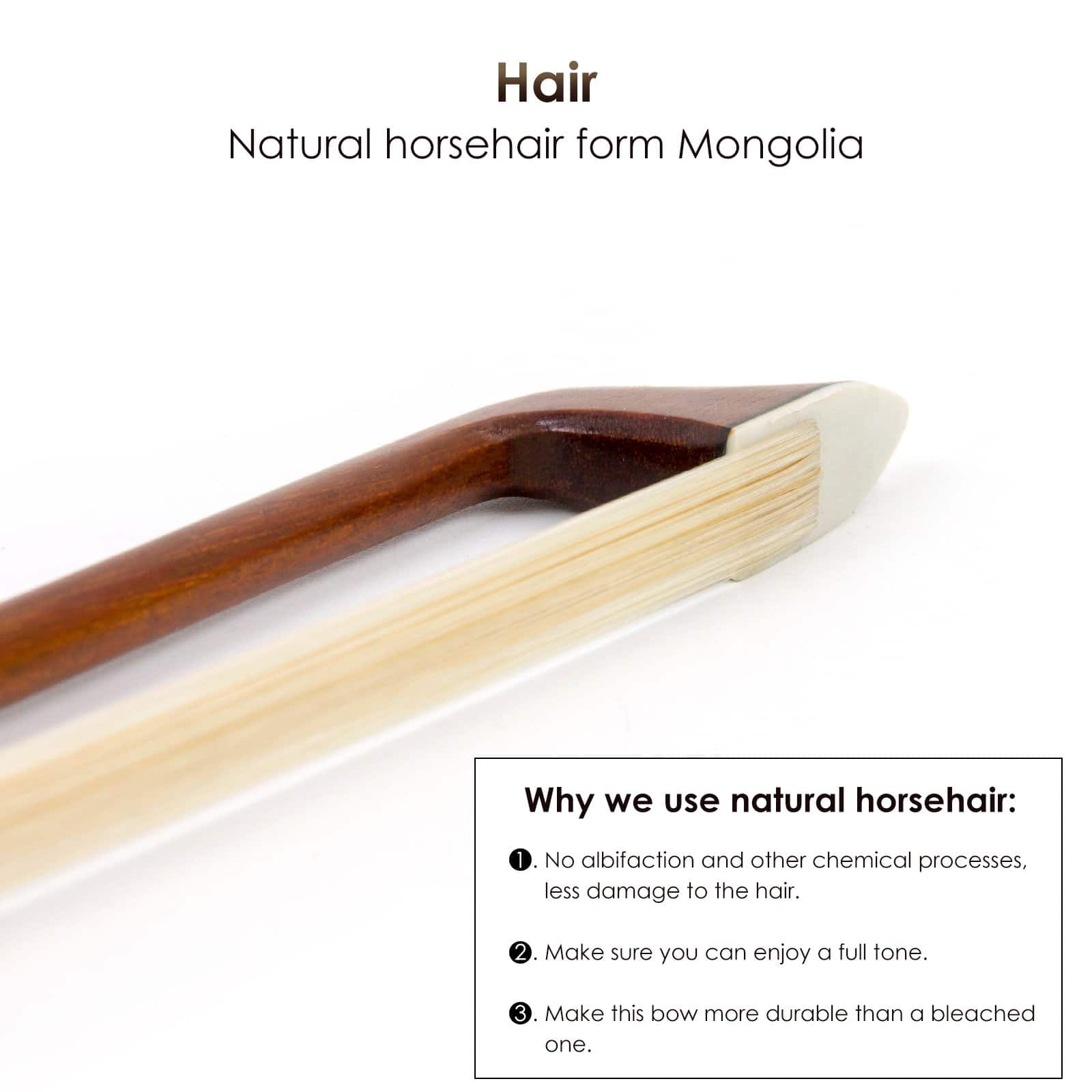 Arco de violín barroco modelo 4/4 de sándalo Kmise MI0168 - Imagen 7