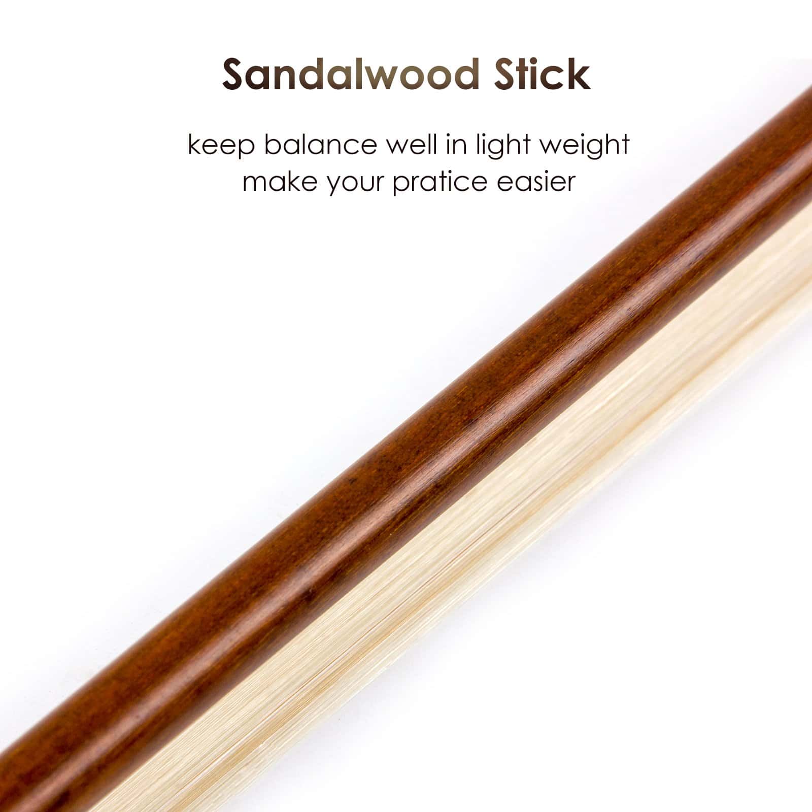 Arco de violín barroco modelo 4/4 de sándalo Kmise MI0168 - Imagen 9