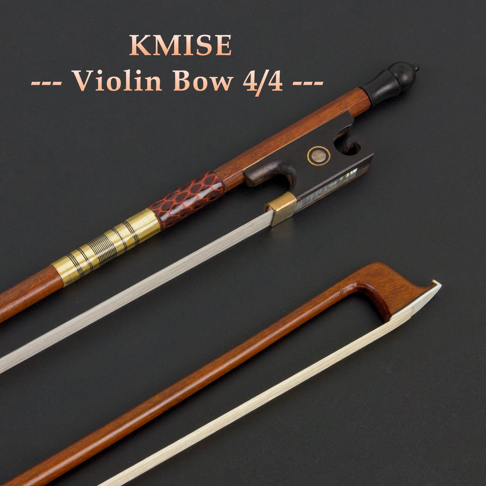 Arco de violín barroco modelo 4/4 de sándalo Kmise MI0168 - Imagen 4