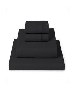 Juego de sábanas Mellanni Queen - 4 piezas de -Negro