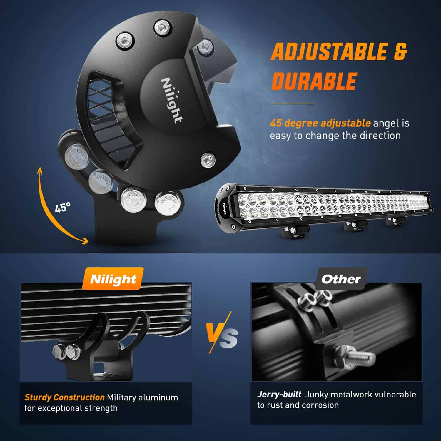 Nilight - 60009C-A 31" 198W Barra de Luz LED Flood Spot - Imagen 7