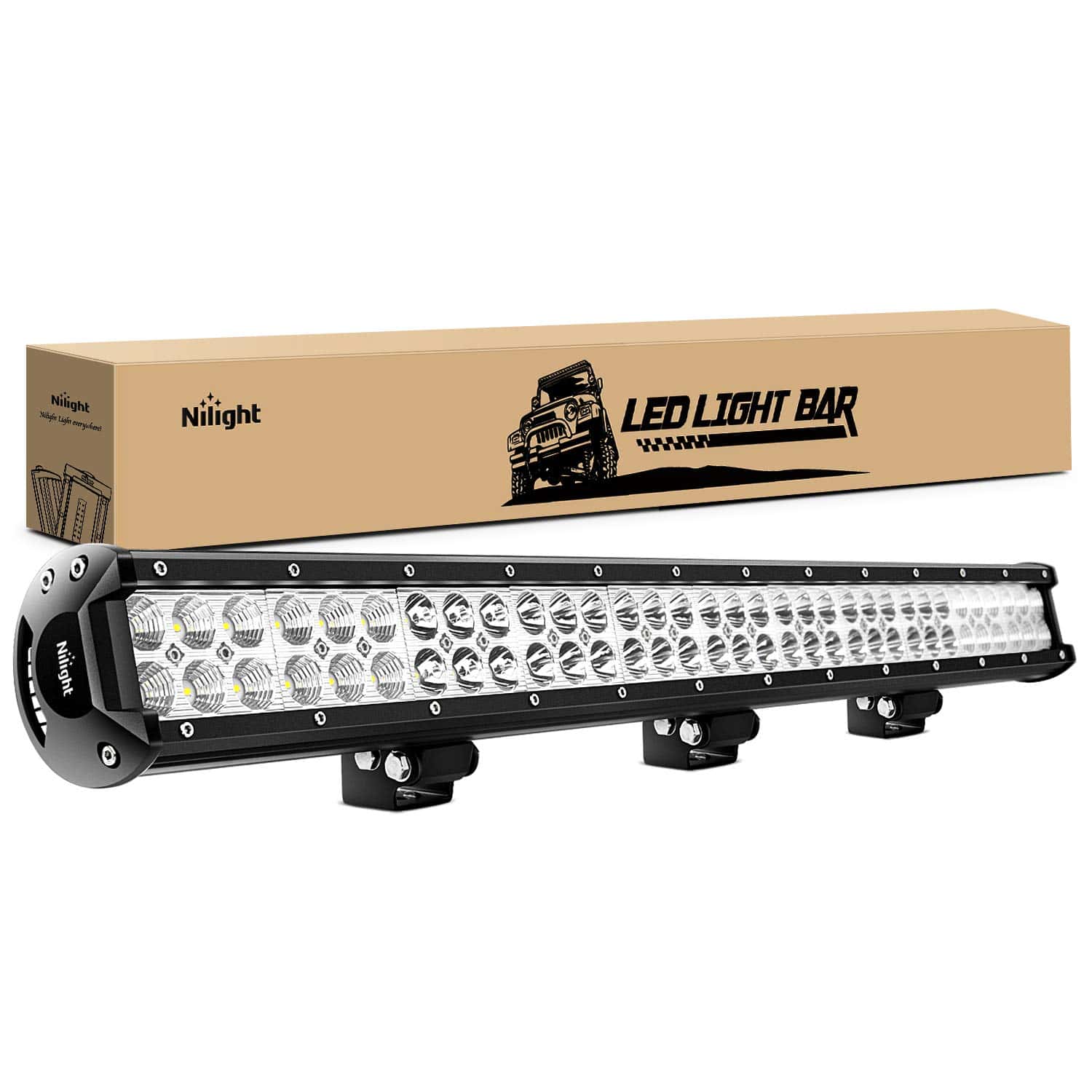 Nilight - 60009C-A 31" 198W Barra de Luz LED Flood Spot