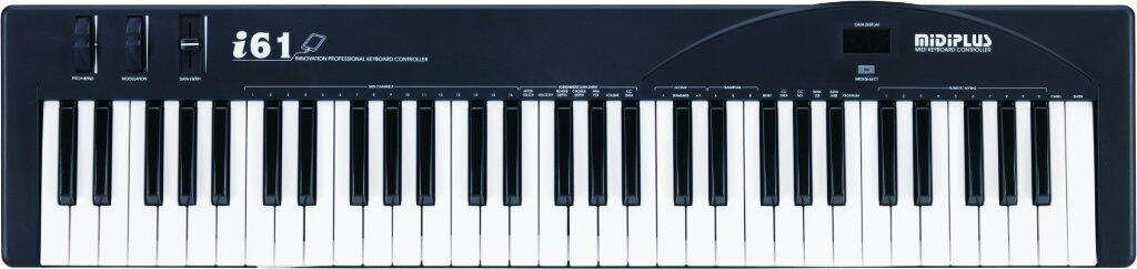 Controlador de teclado MIDI USB midiplus i61