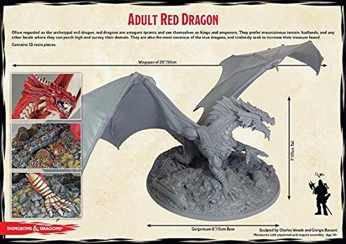 Miniatura de Dragón Rojo Clásico Dungeons & Dragons de Gale - Imagen 3