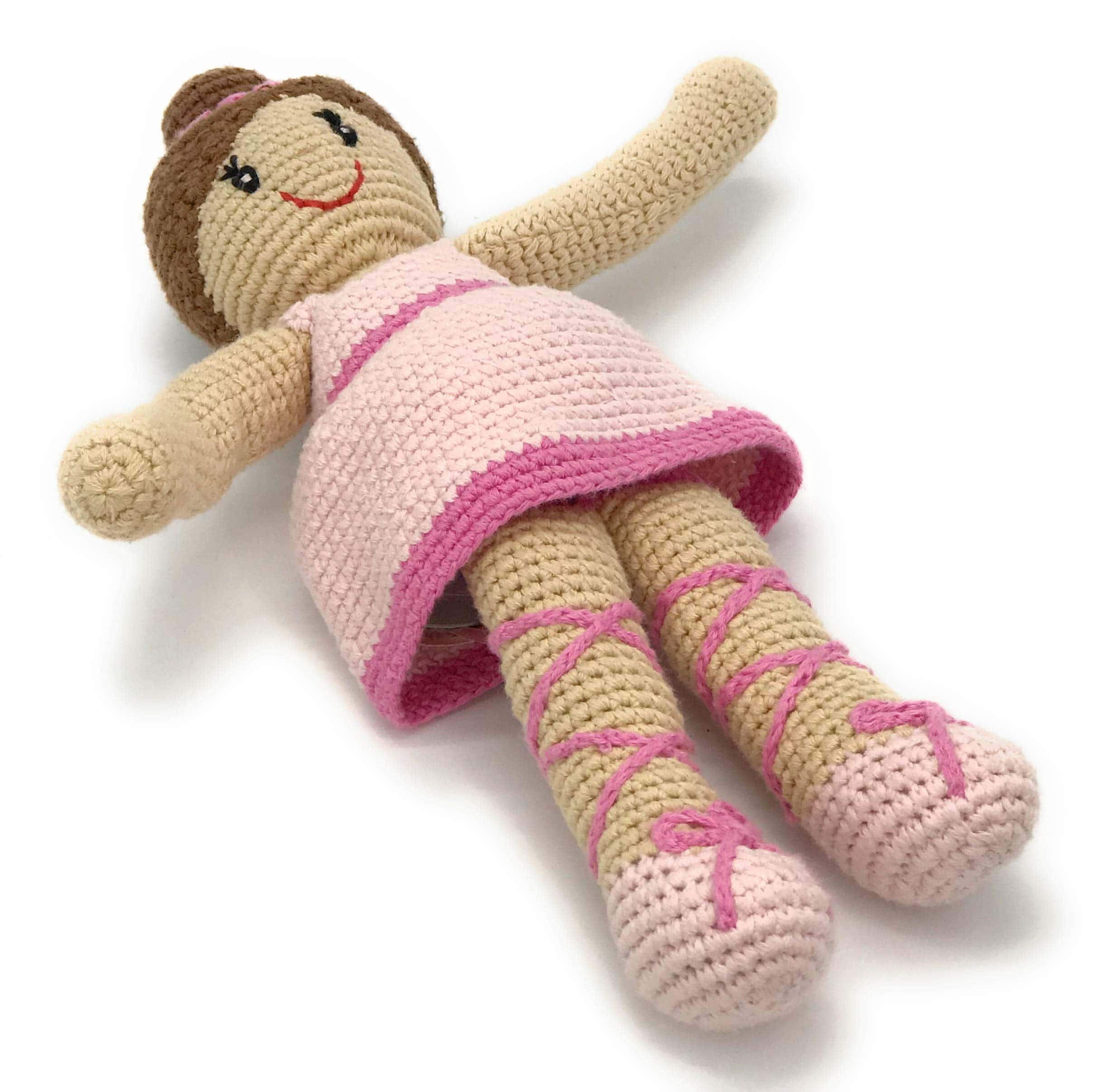 Muñeca Rosa Bailarina de Comercio Justo Pebble - Imagen 5