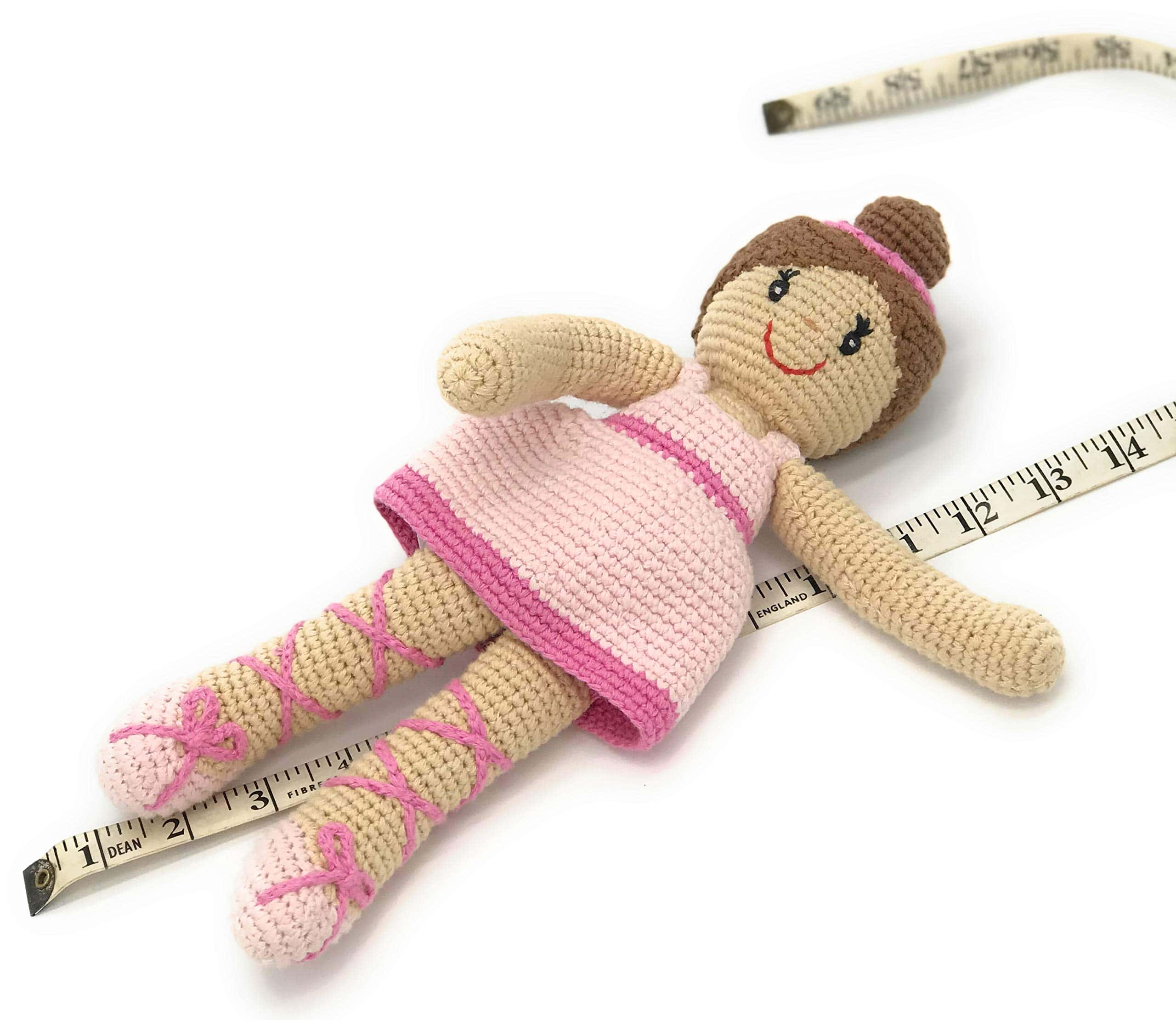 Muñeca Rosa Bailarina de Comercio Justo Pebble - Imagen 6