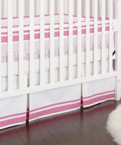 Protector de cuna Fresh Air de Just Born, Rosa/Blanco