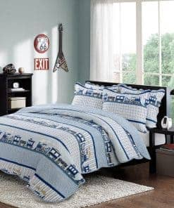 Juego de edredón para niños marque Ream Tamaño queen azul