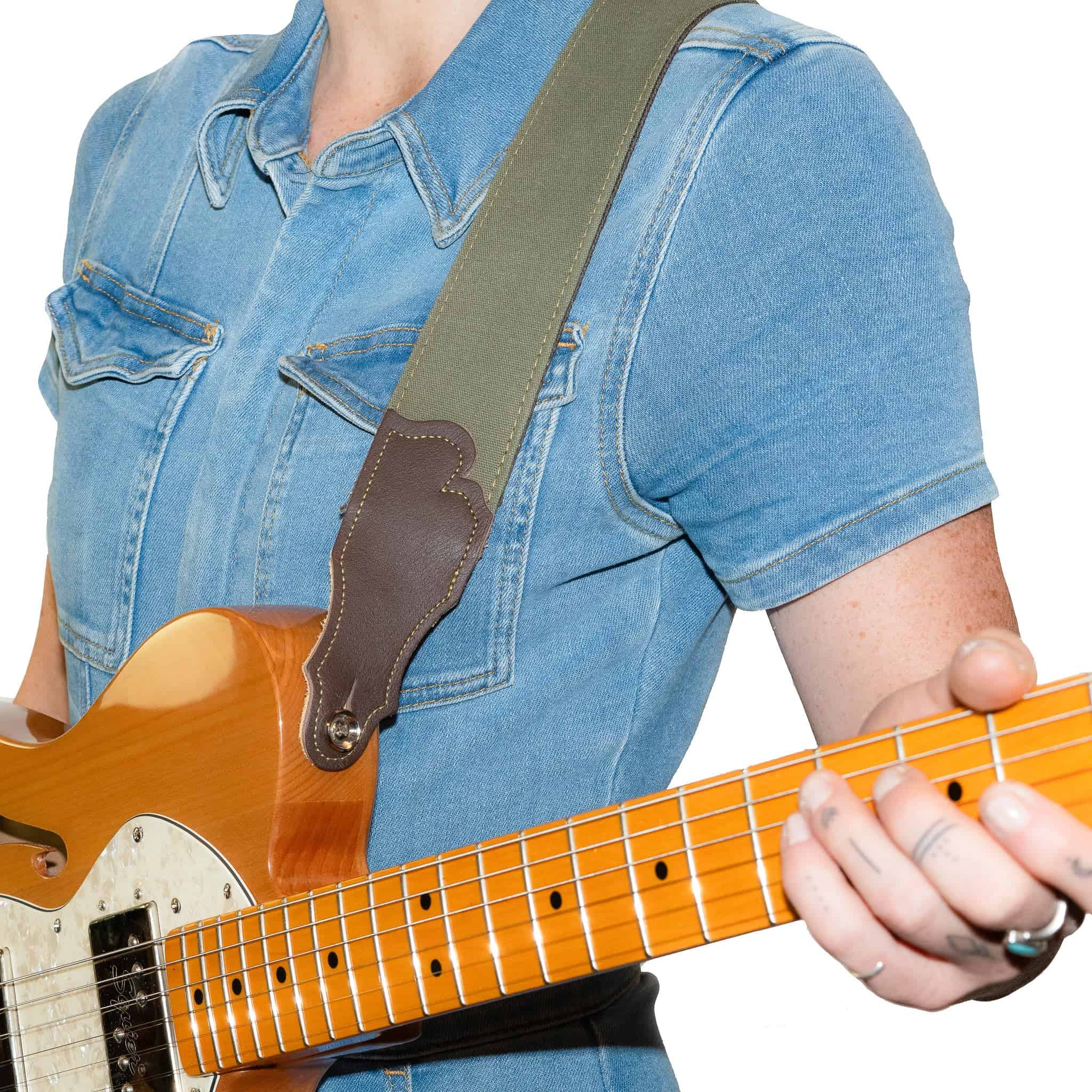 Correa de guitarra de lona desgastada de 2" - Franklin - Imagen 3