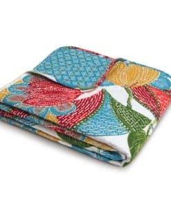 Cobertor Lush Decor Layla, 60 x 50, Naranja & Azul