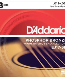 D'Addario EJ17-3D Fósforo Bronce 13-56 Pack De 3, Mediano