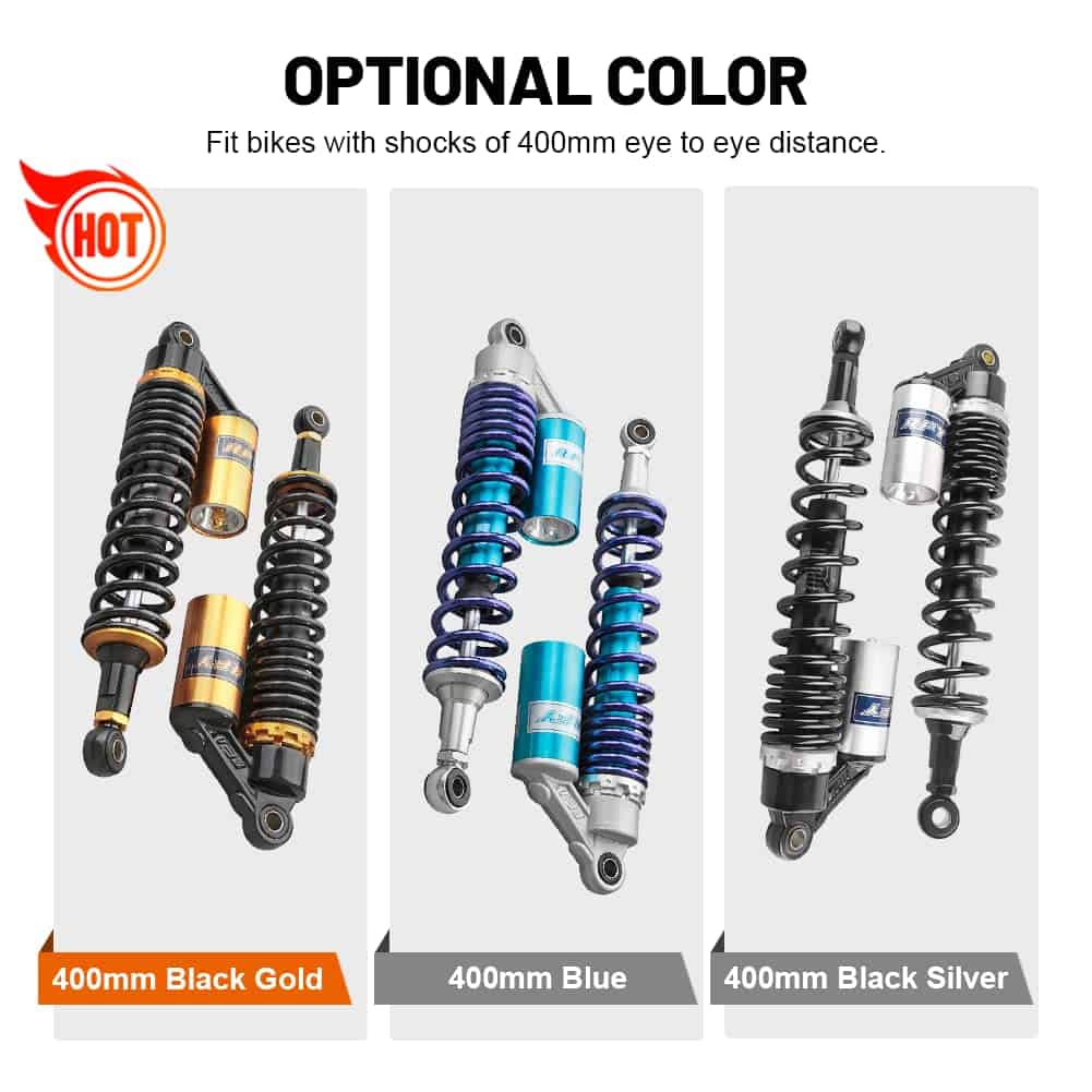Par de 400mm Amortiguadores de Motocicleta ATV Universal - Imagen 10