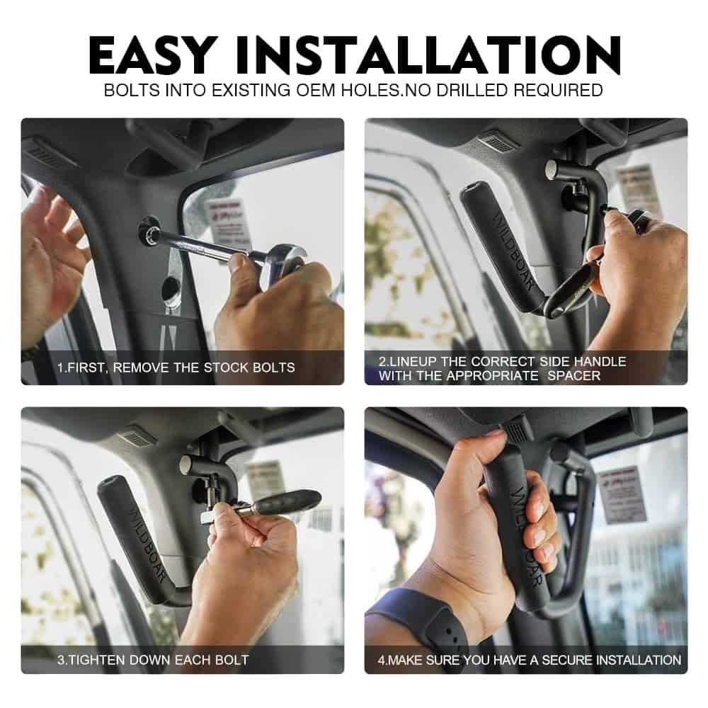 Kit de 4 agarraderas delanteras y traseras de aluminio - Imagen 6