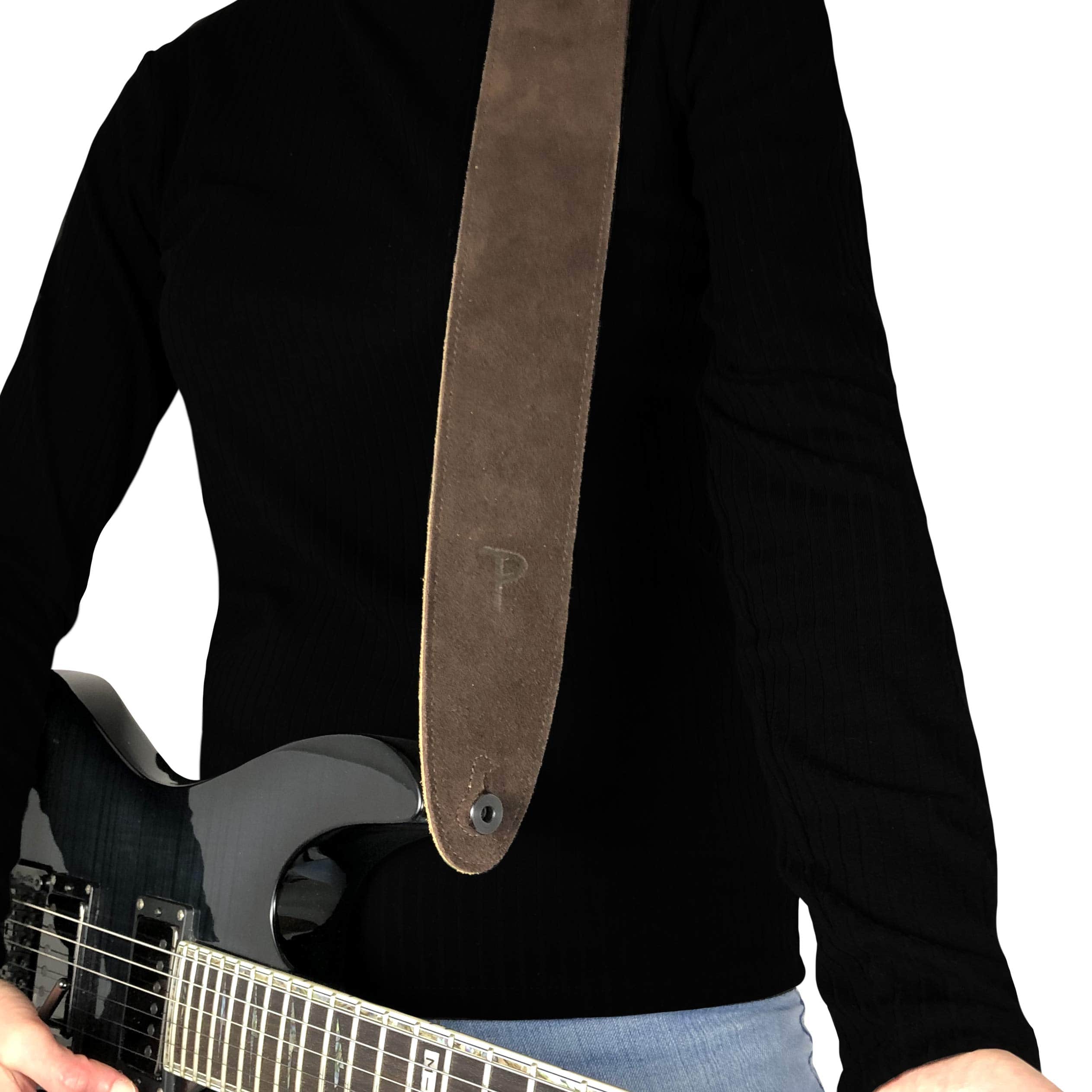 Correa de Guitarra de Ante Perri's Leathers, Marrón, - Imagen 5