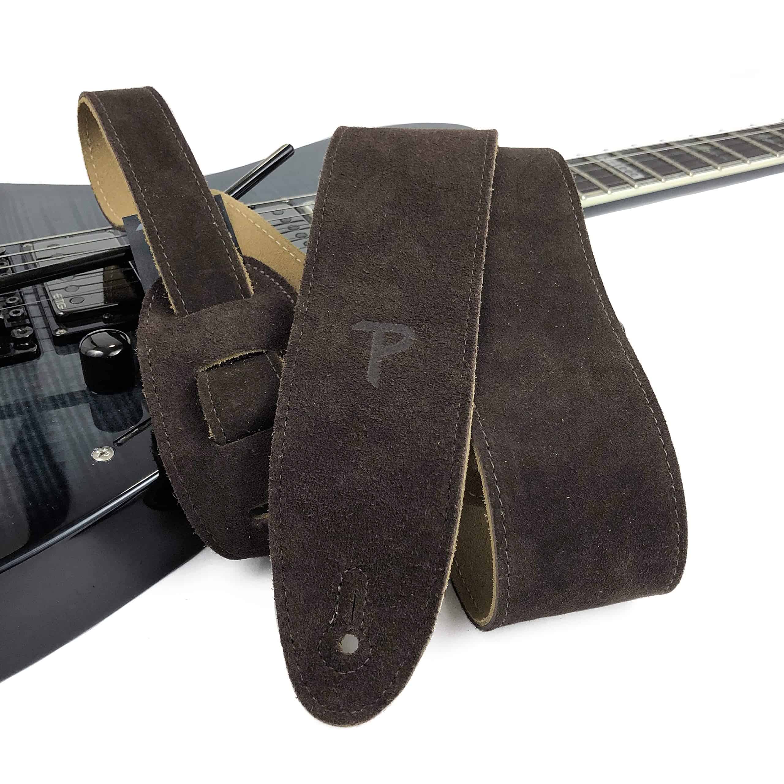 Correa de Guitarra de Ante Perri's Leathers, Marrón, - Imagen 4