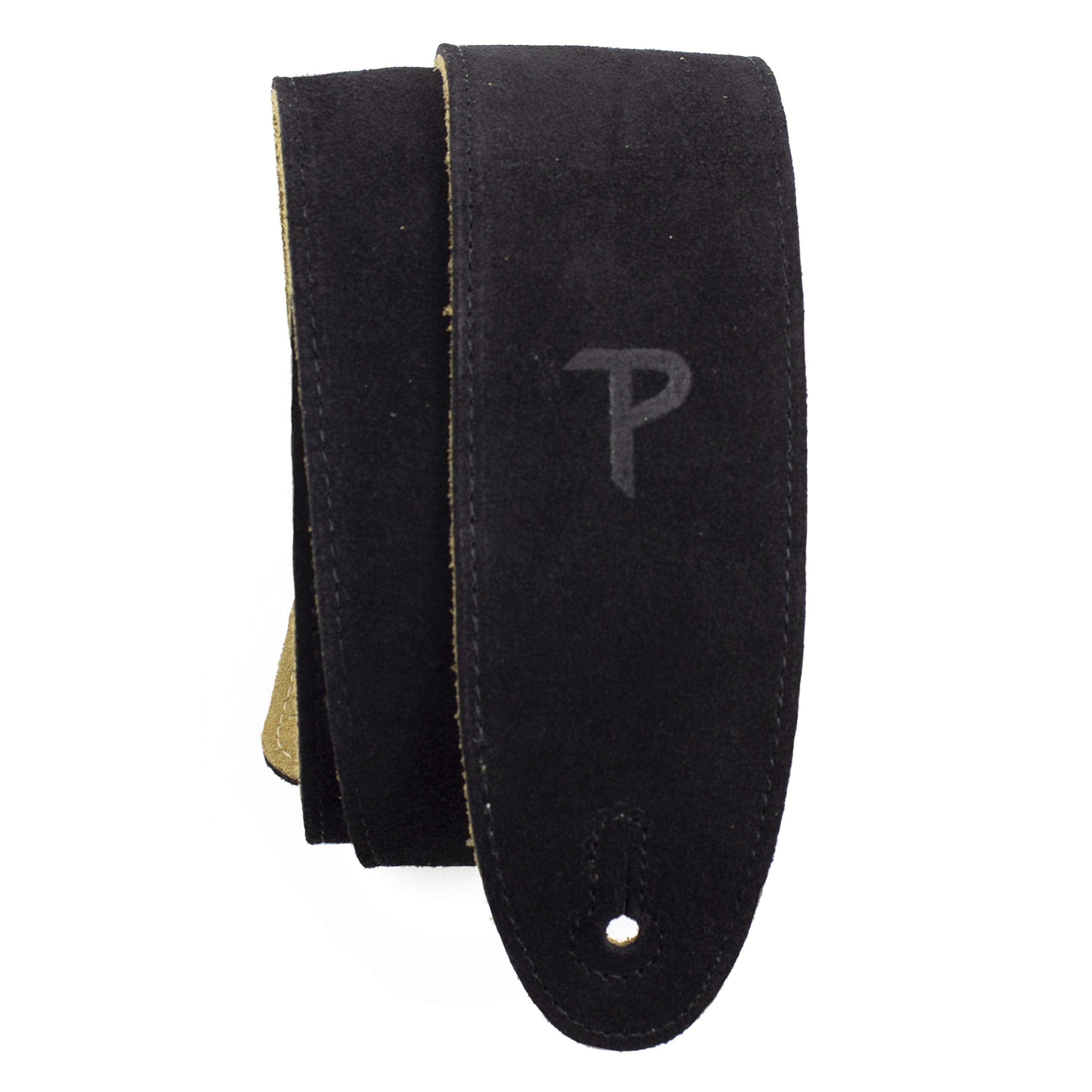 Correa de guitarra de ante Perri's Leathers, negra,