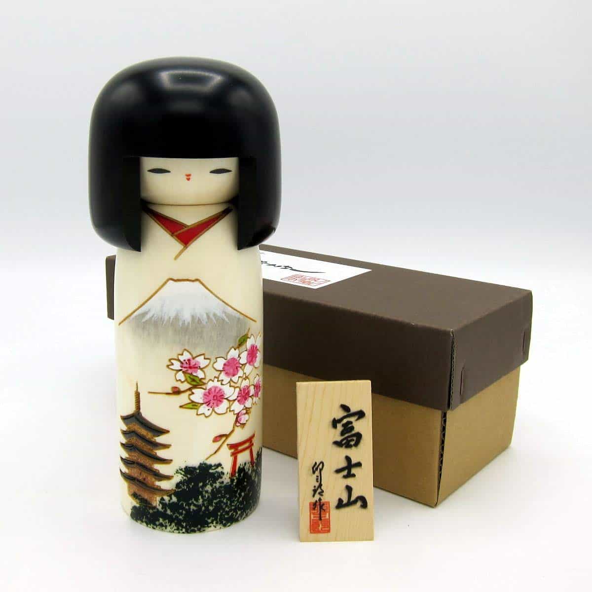 Muñeca Kokeshi Sosaku Usaburo Fujiyama Hecha en Japón - Imagen 6